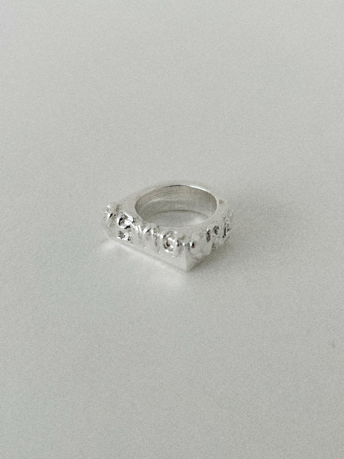 'DEMOCRAT' SIGNET RING (MOLTEN)