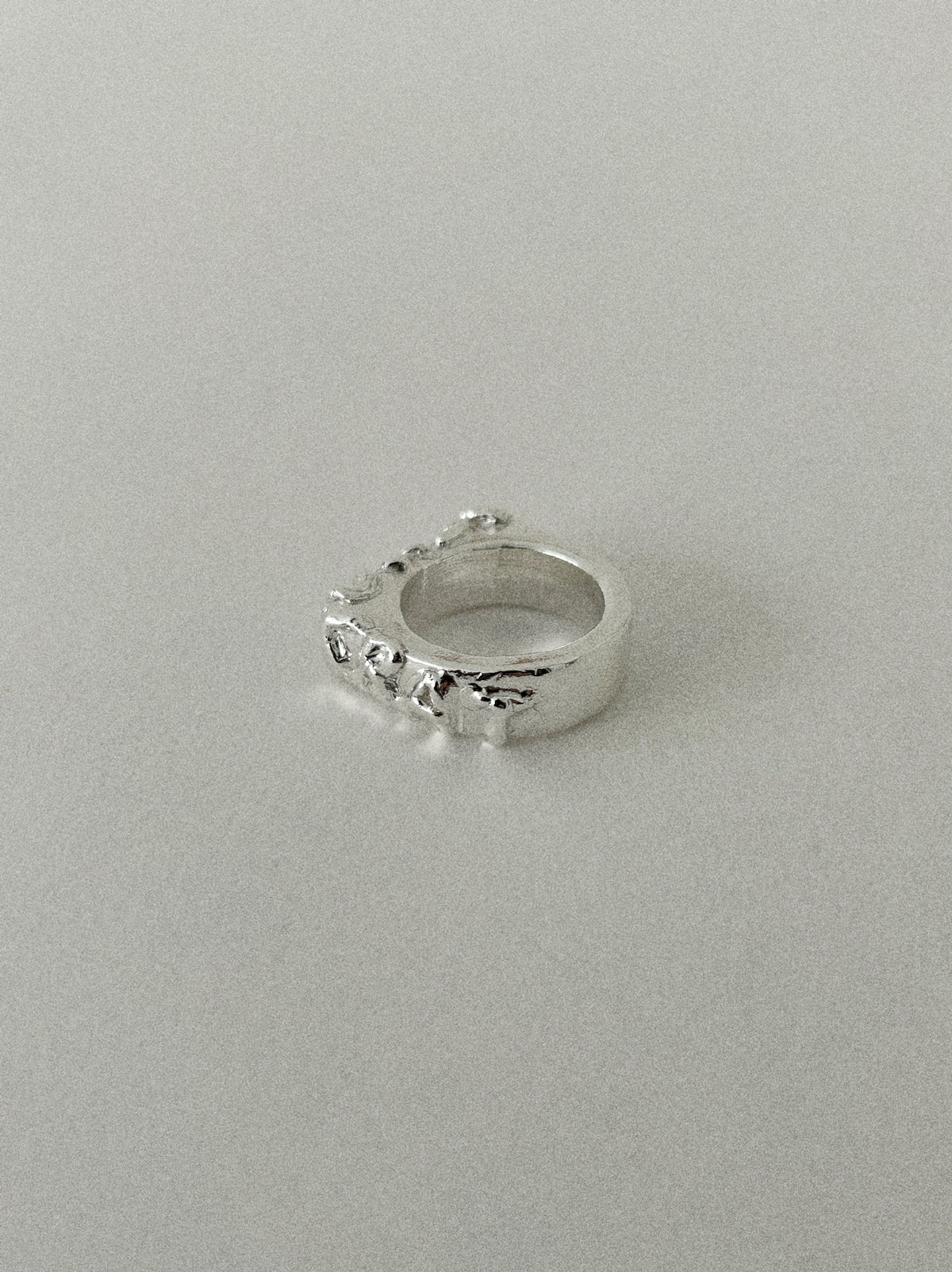 'DEMOCRAT' SIGNET RING (MOLTEN)