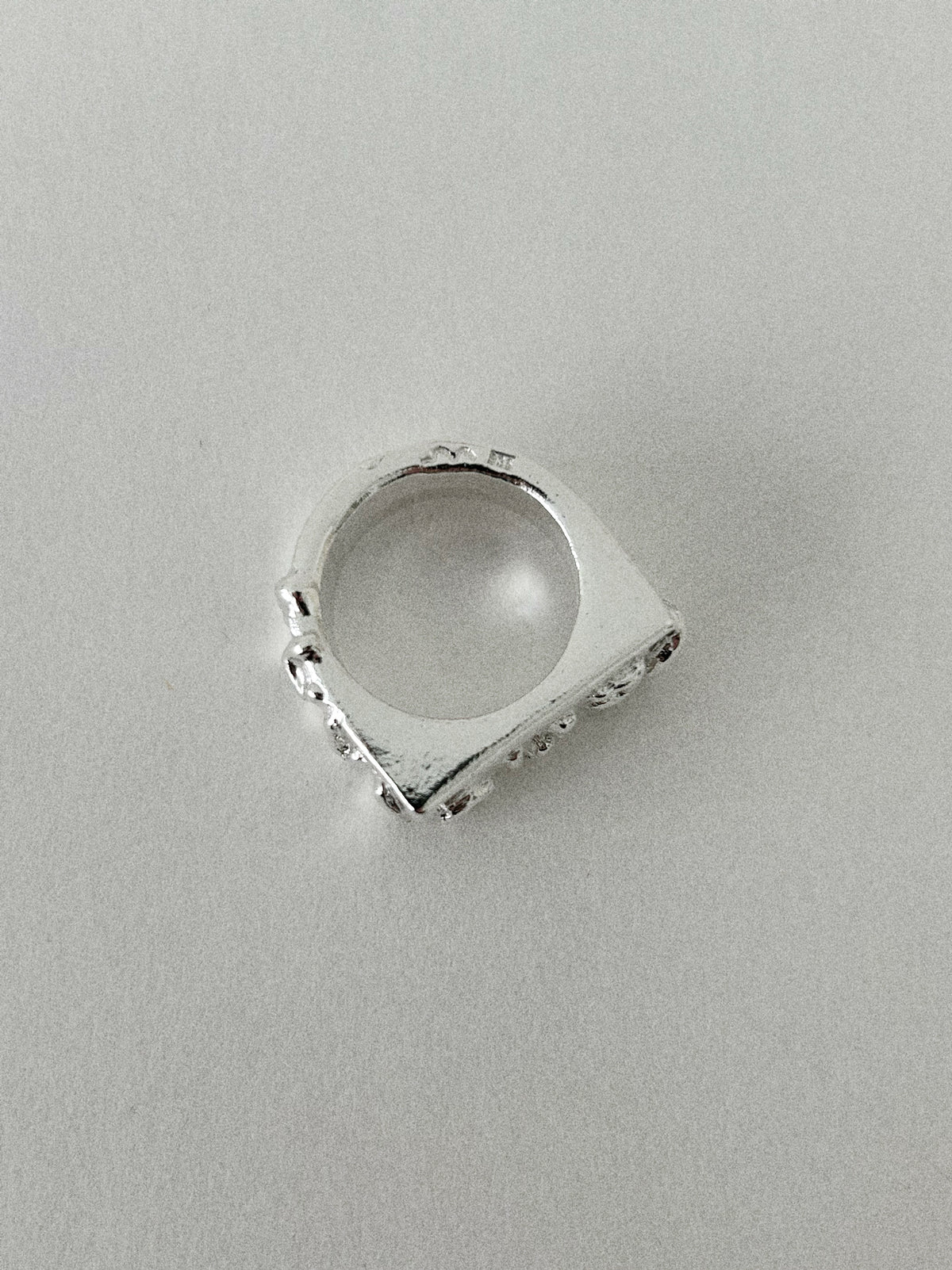 'DEMOCRAT' SIGNET RING (MOLTEN)