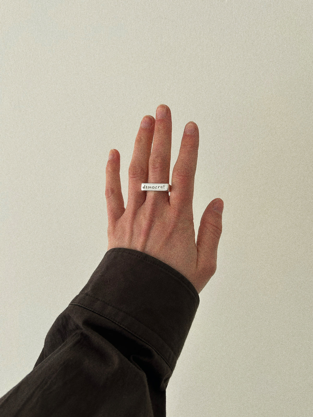 'DEMOCRAT' SIGNET RING (WRITTEN)