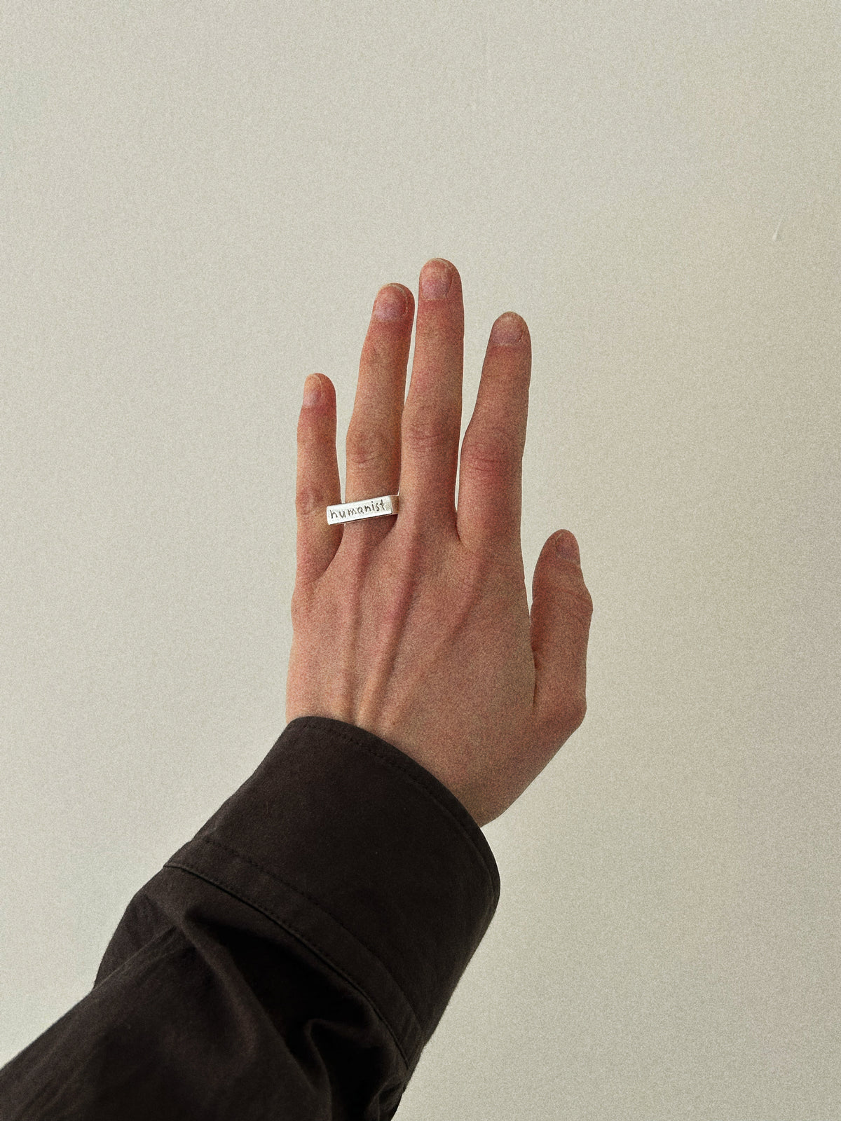 'HUMANIST' SIGNET RING II (WRITTEN)