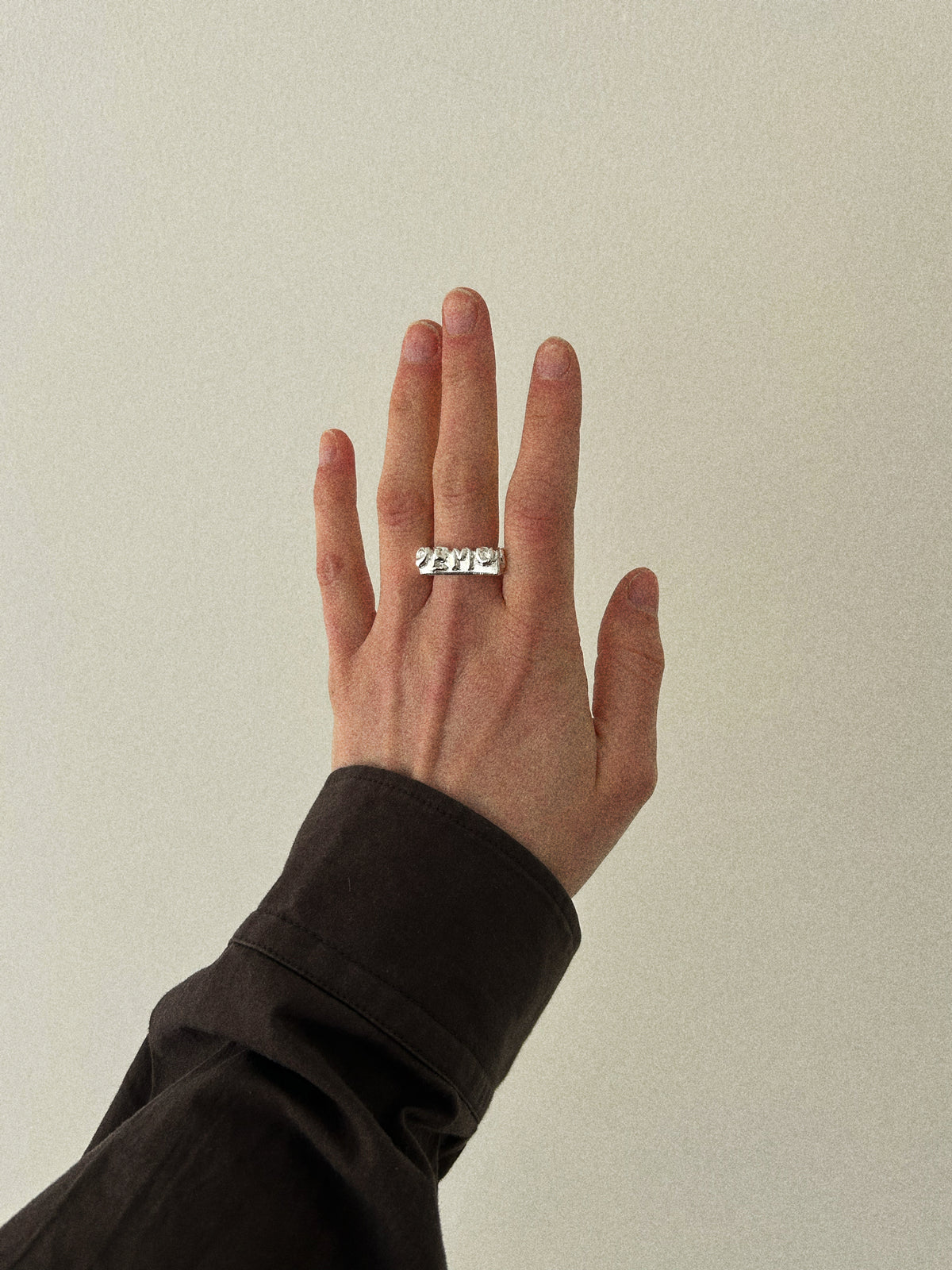 'DEMOCRAT' SIGNET RING (MOLTEN)