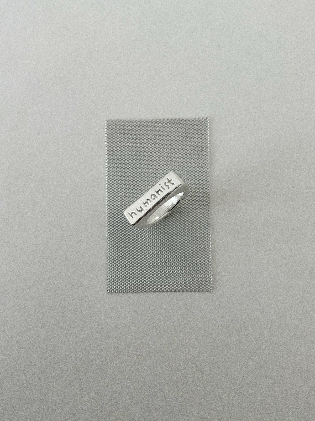 'HUMANIST' SIGNET RING II (WRITTEN)